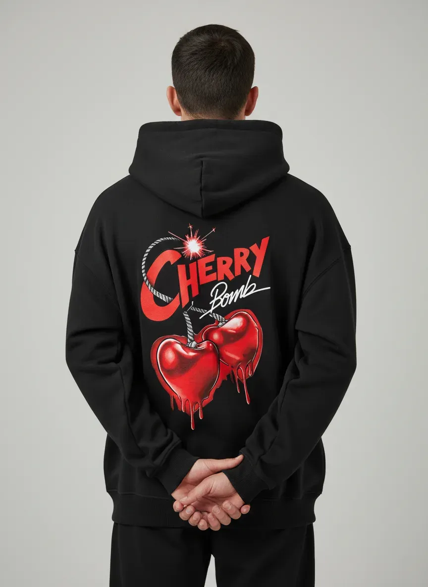 Cherry Bomb Hoodies hero photo (AI-generated)